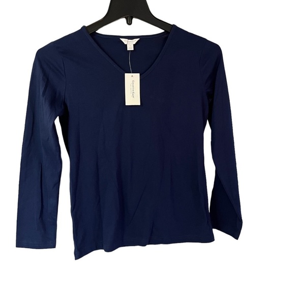 NWT Charter Club Long Sleeve V Neck Tee - Picture 1 of 6